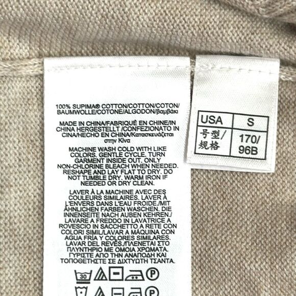 NWT Brooks Brothers Blue Sweater Supima Cotton Summer Palm Design size S New - Picture 9 of 10